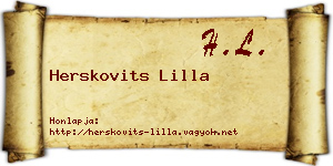 Herskovits Lilla névjegykártya